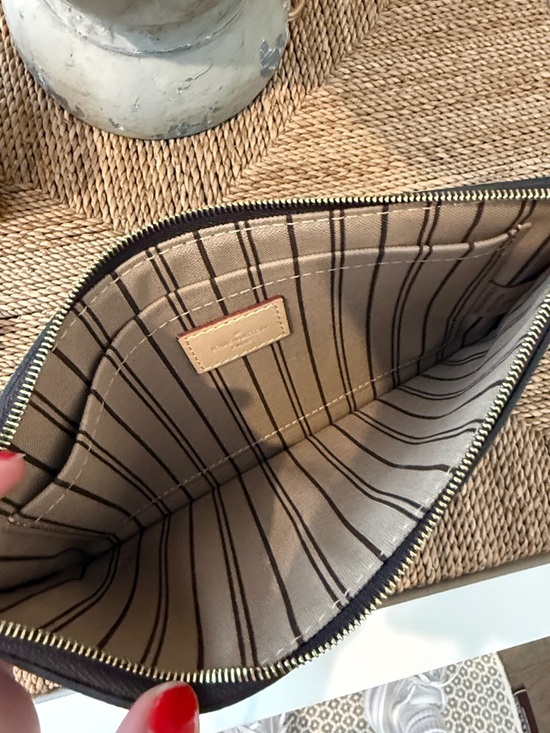 Louis Vuitton Brown Monogram Canvas Neverfull Wristlet - Picture 3 of 8